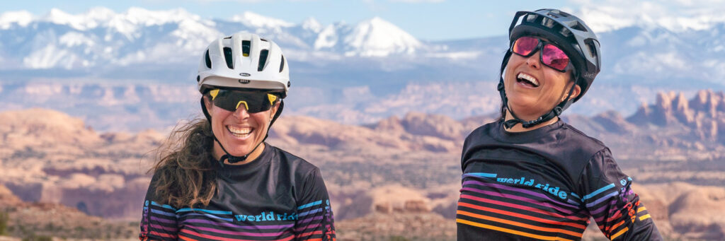 Two members of World Ride wearing World Ride T-Shirts
