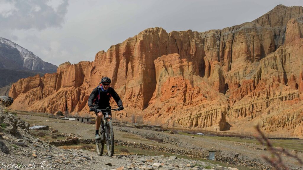 A mountain biker in Nepal
